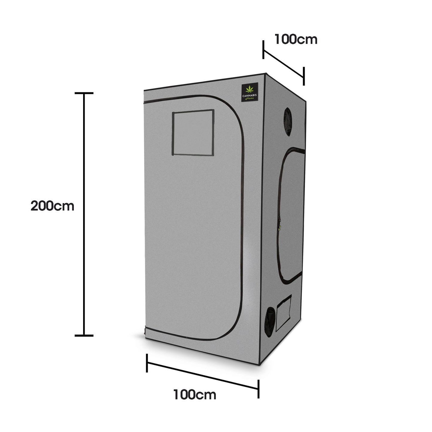 Growbox grau Maße