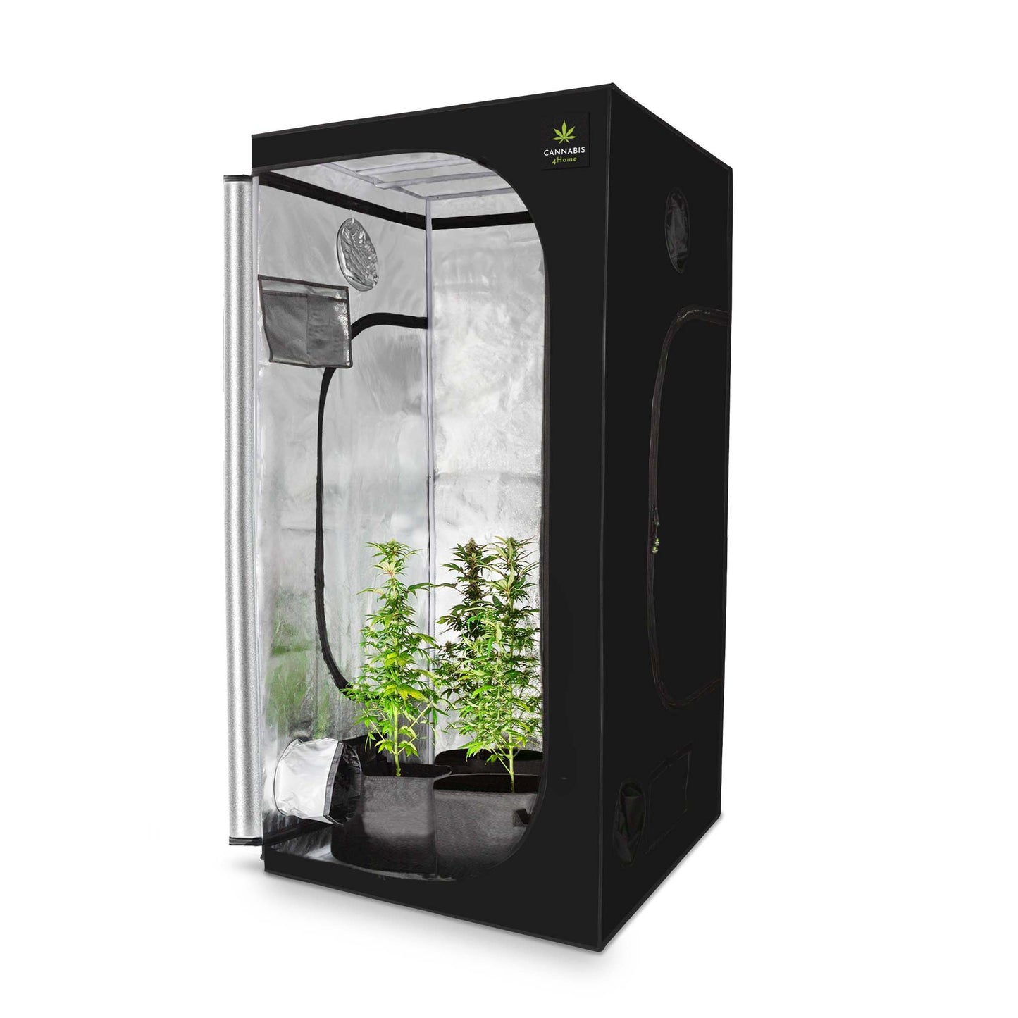 Growbox schwarz offen