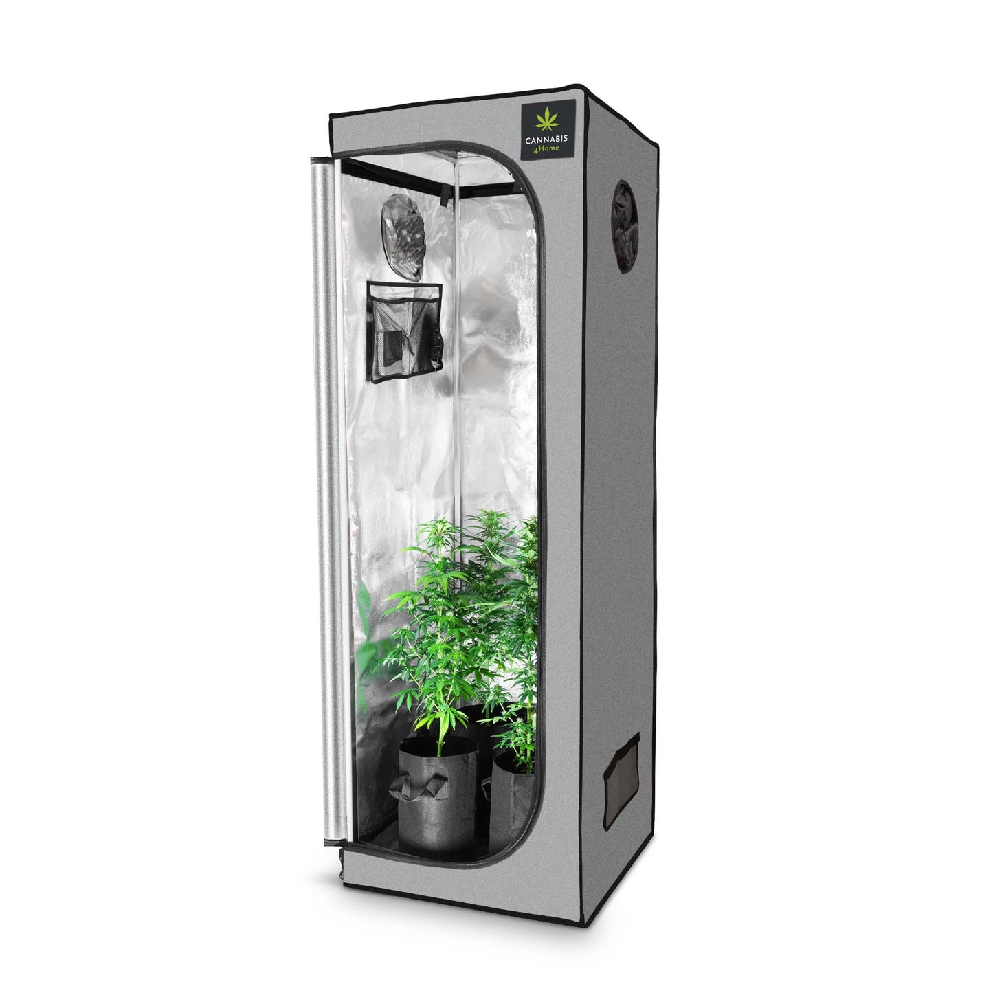 Growbox grau offen