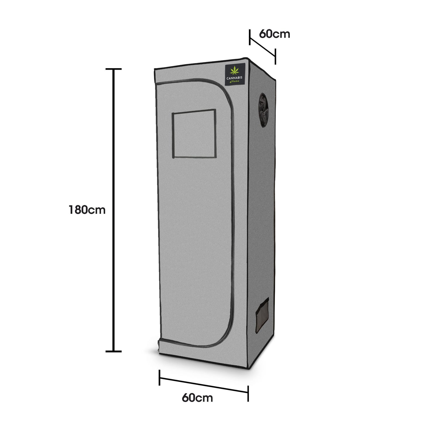 Growbox grau Maße